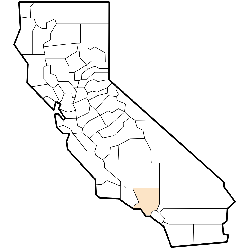 california map with the local area highlighted