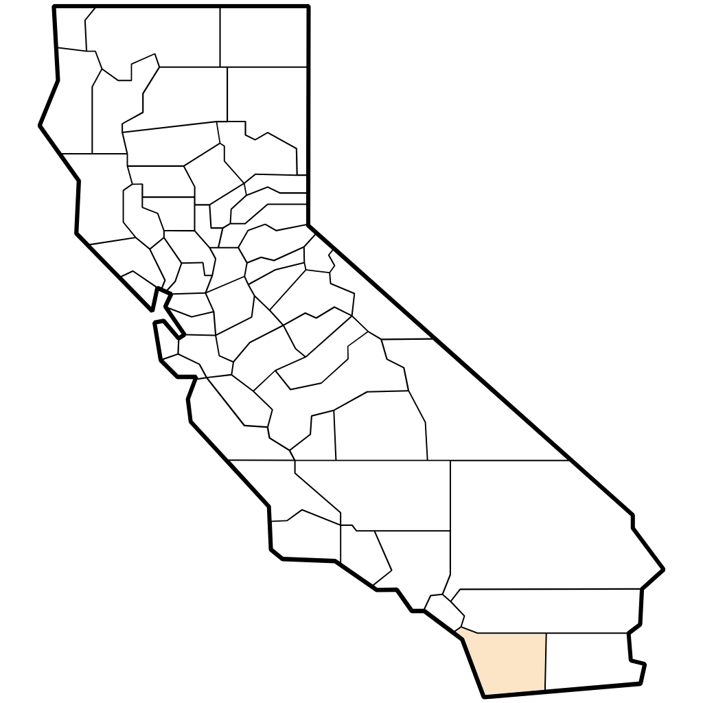 california map with the local area highlighted